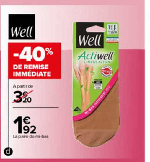 la paire de mi-bas well