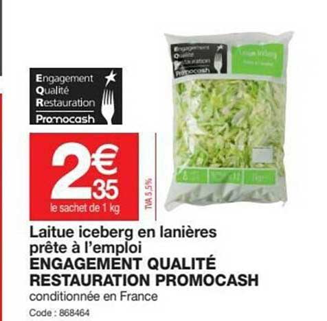 Laitue Iceberg En Lainières Prête à L'emploi