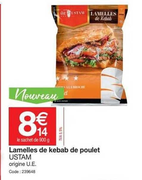 Lamelles De Kebab De Poulet Ustam