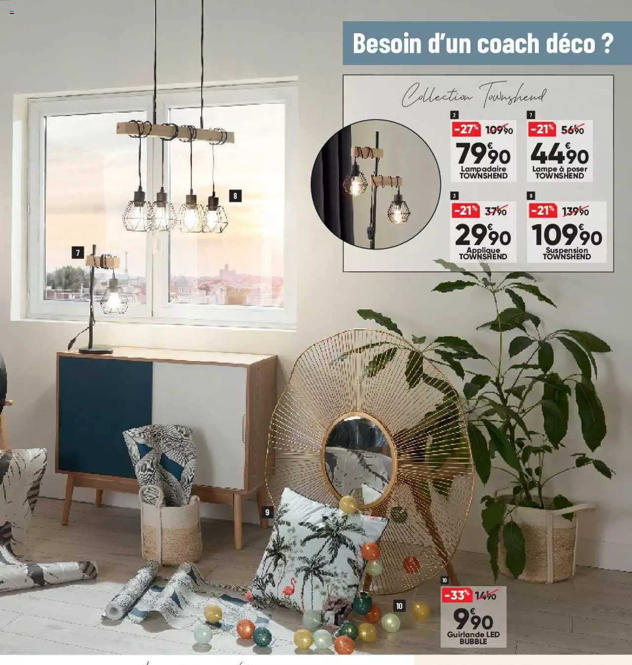 lampadaire townshend, lampe à poser, applique, suspension, guirlande led bubble