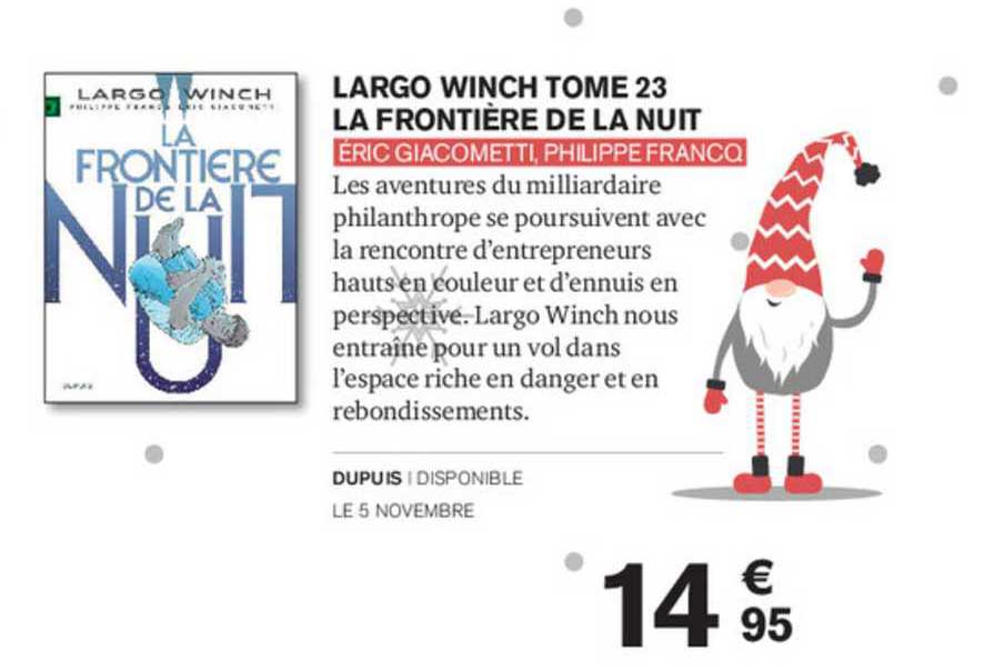 largo winch tome 23 la frontière de la nuit éric giocometti, philippe franco