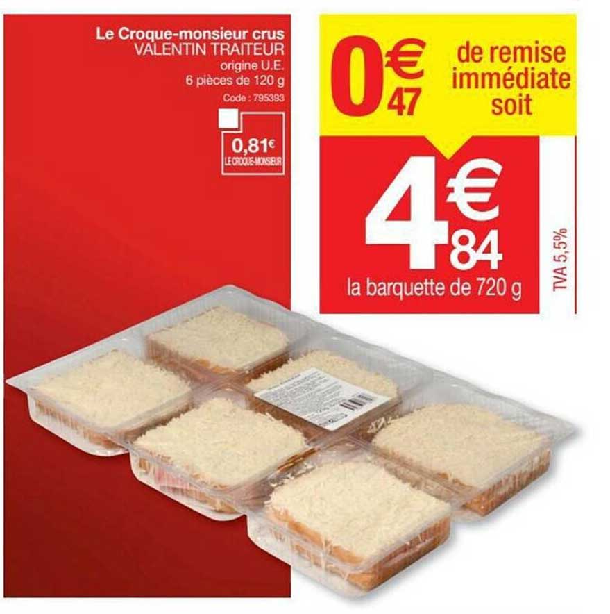 le croque-monsieur crus valentin traiteur