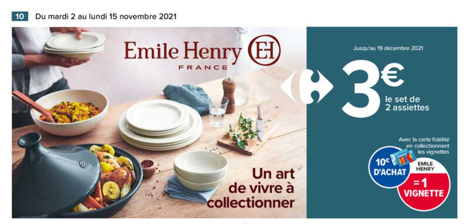 le set de 2 assiettes emile henry