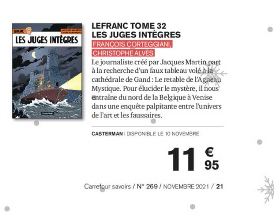 lefranc tome 32 les juges intégrés françois corteggiani, christophe alvès