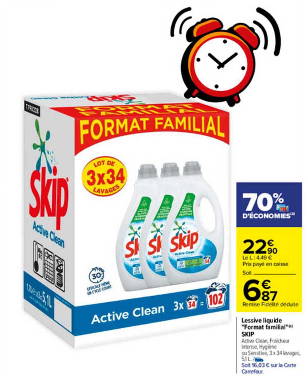 lessive liquide "format familial" skip