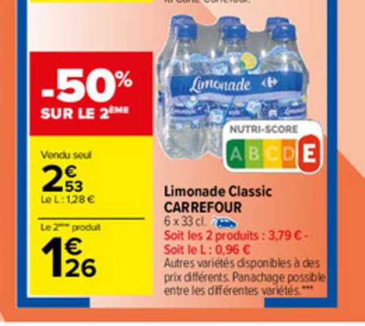 Limonade Classic Carrefour