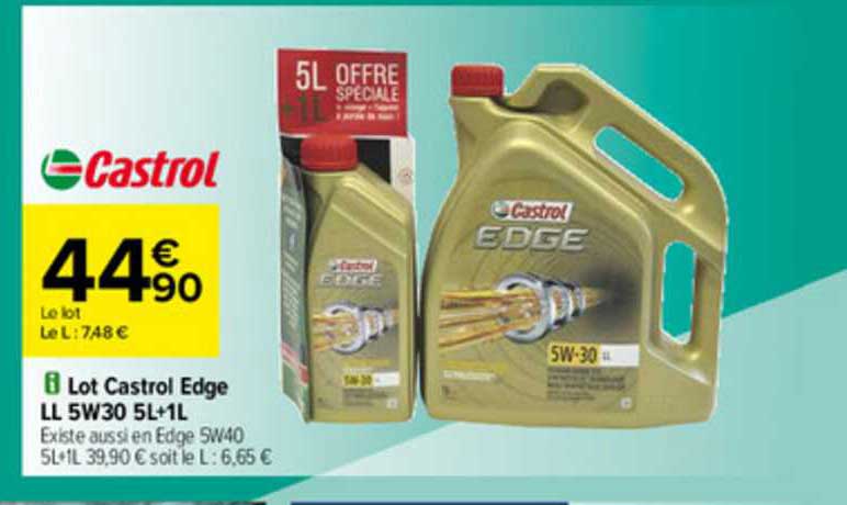 lot castrol edge ll 5w30 5l+1l