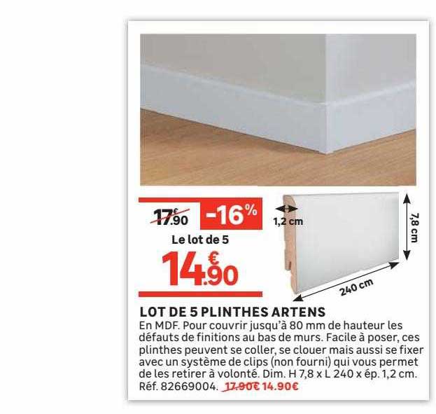 Lot De 5 Plinthes Artens