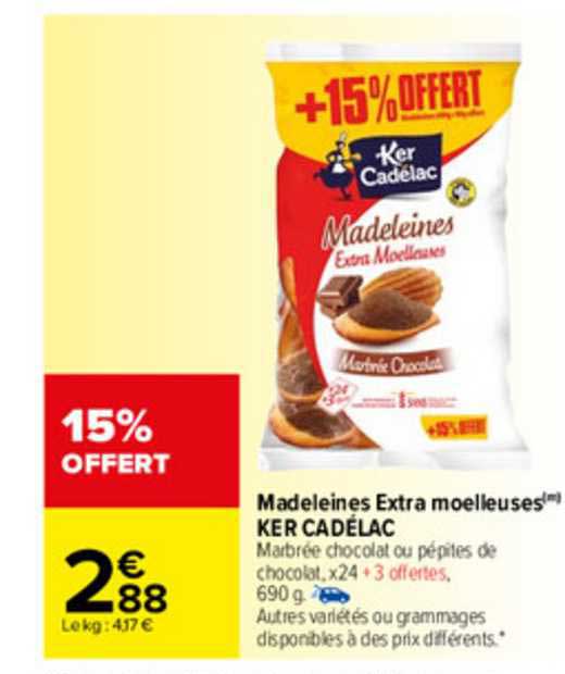 madeleines extra moelleuses ker cadélac
