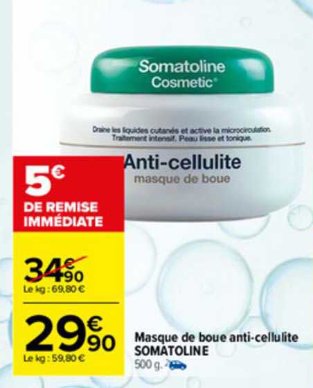 masque de boue anti-cellulite somatoline