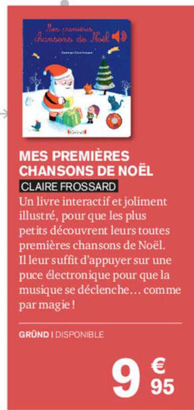 mes premières chansons de noël - claire frossard