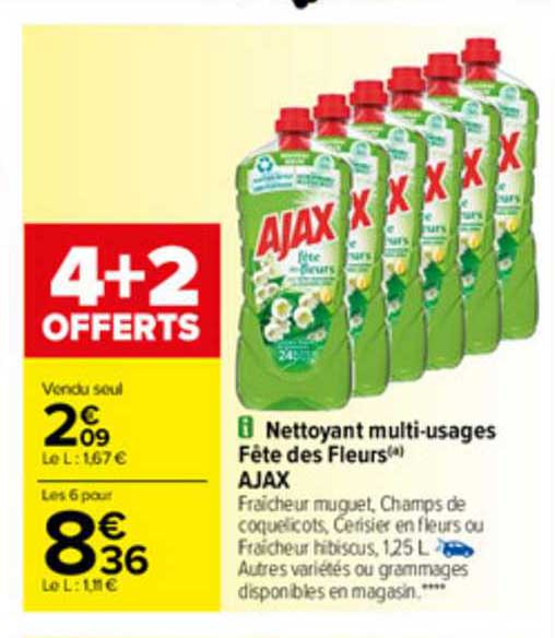 nettoyant multi-usages fête des fleurs ajax