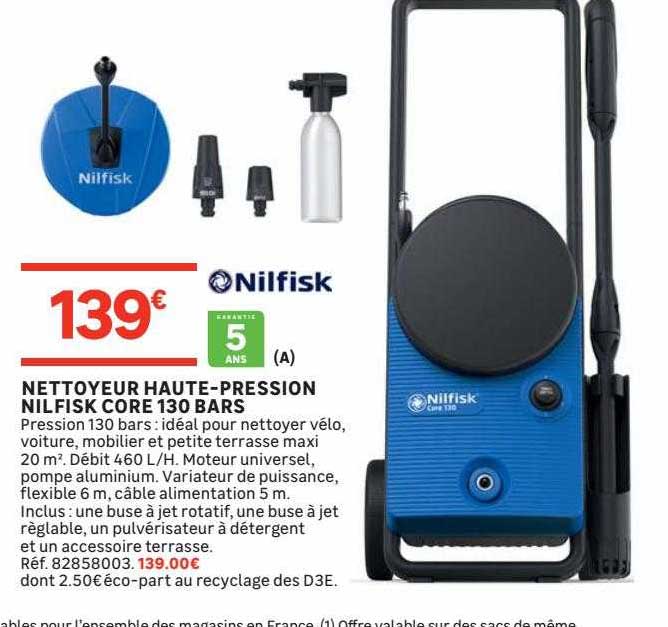 nettoyeur haute-pression nilfisk core 130 bars