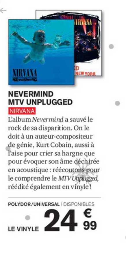 nevermind mtv unplugged - nirvana