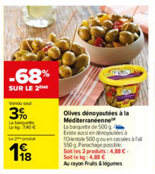 Olives Dénoyautées à La Méditerranéenne