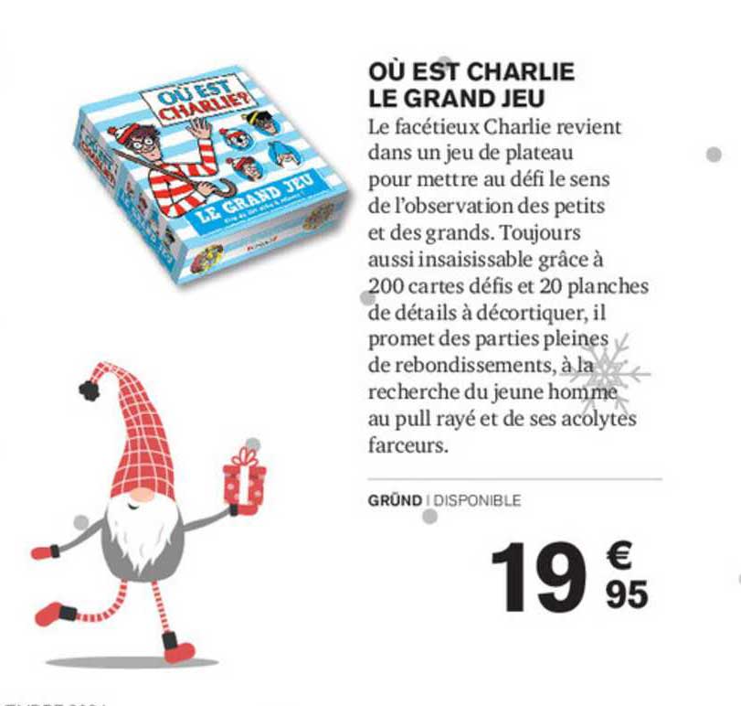 où est charlie le grand jeu