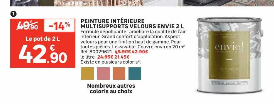 Peinture Intérieure Multisupports Velours Envie 2l