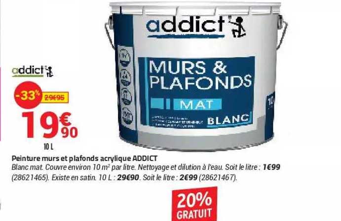 Peinture Murs Et Plafonds Acrylique Addict