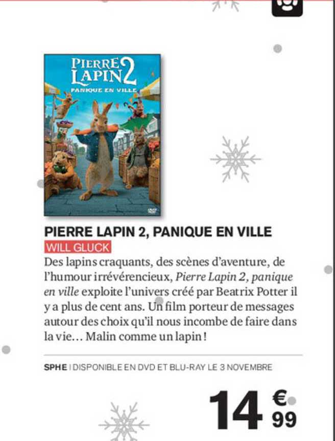 pierre lapin 2, panique en ville - will gluck