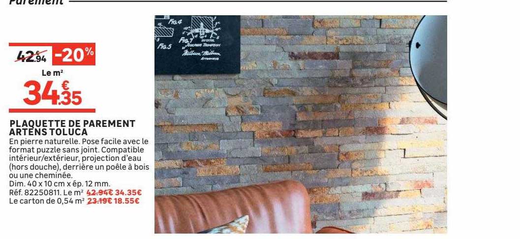 Plaquette De Parement Artens Toluca