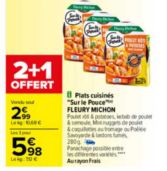 Plats Cuisinés "sur Le Pouce Fleury Michon