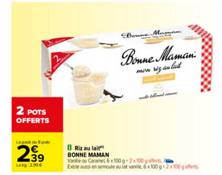 riz au lait bonne maman