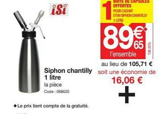 siphon chantilly 1 litre