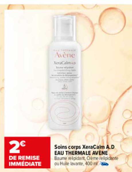 soins corps xeraCalm a.d. eau thermale avène