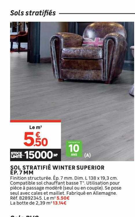 sol stratifié winter superior ep. 7mm