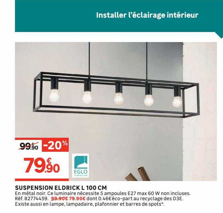 Suspension Eldrick L 100 Cm