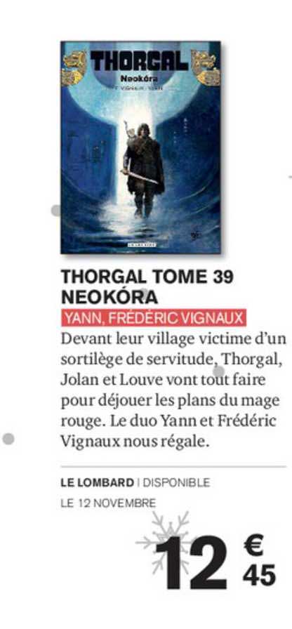 thorgal tome 39 neokóra yann, frédéric vignaux