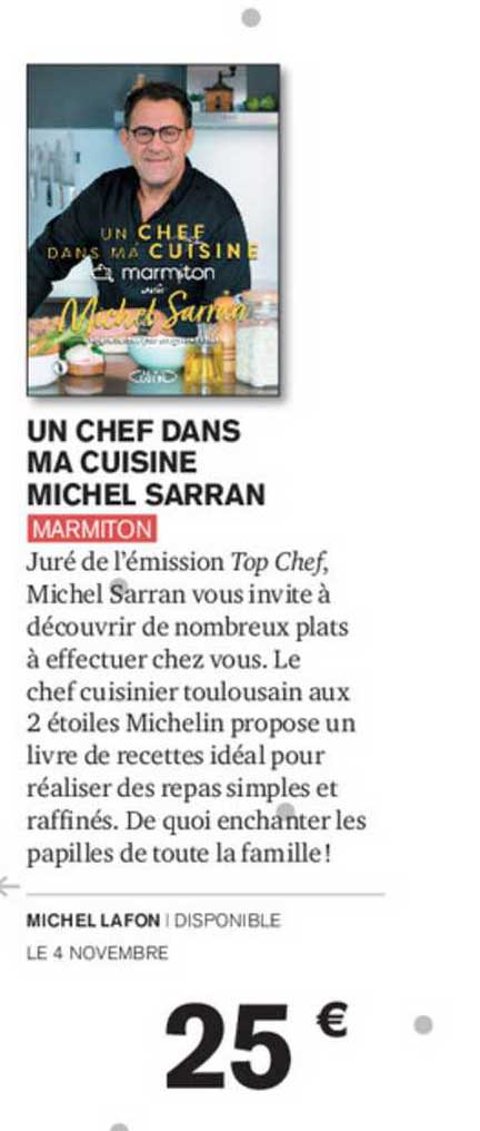 un chef dans ma cuisine michel sarran marmiton
