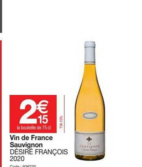 vin de france sauvignon désiré françois 2020