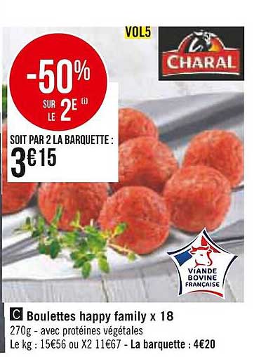 boulettes happy family x18 charal