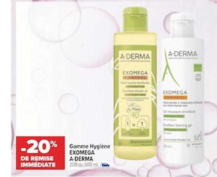 gamme hygiène exomega a-derma