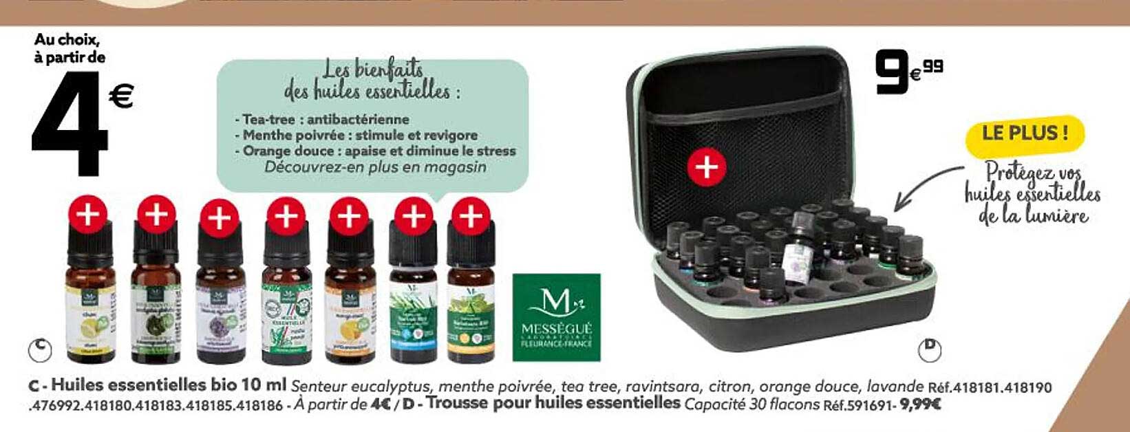 huiles essentielles bio 10ml, trousse pour huiles essentielles