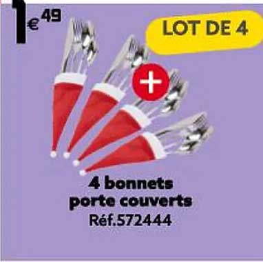 4 bonnets porte couverts