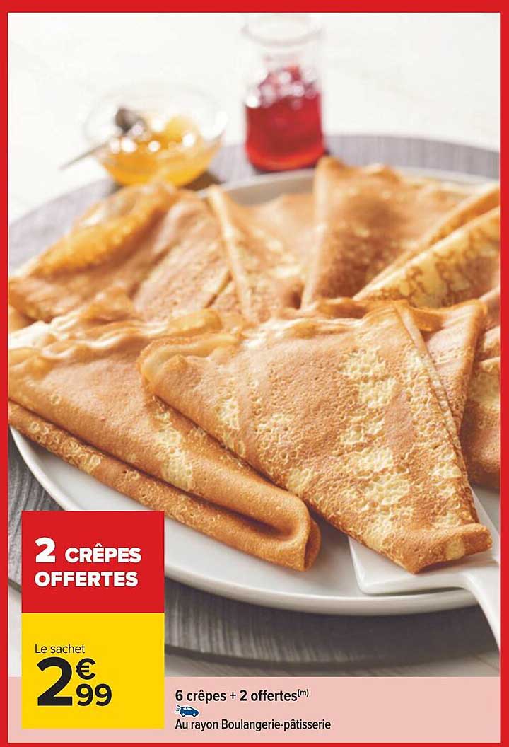 6 crêpes + 2 offertes