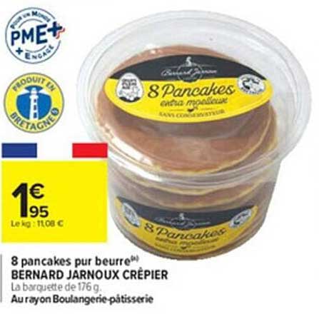 8 pancakes pur beurre bernard jarnoux crépier