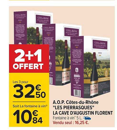 a.o.p. côtes-du-rhône "les pierrasques" la cave d'augustin florent