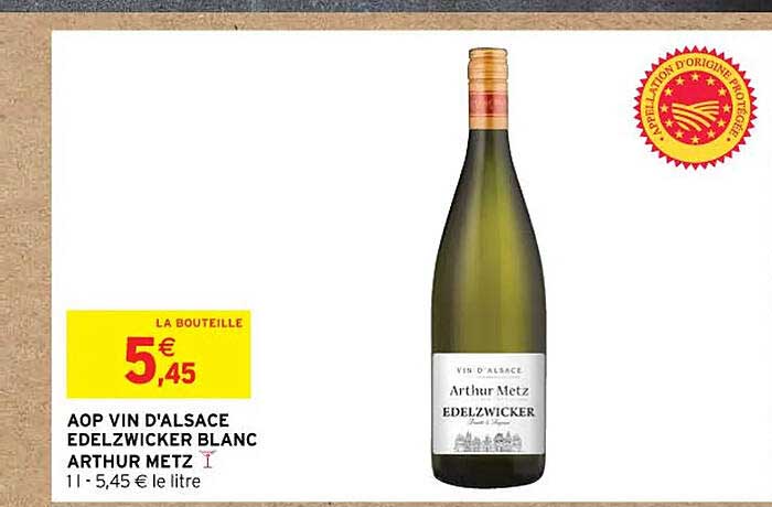 aop vin d'alsace edelzwicker blanc arthur metz