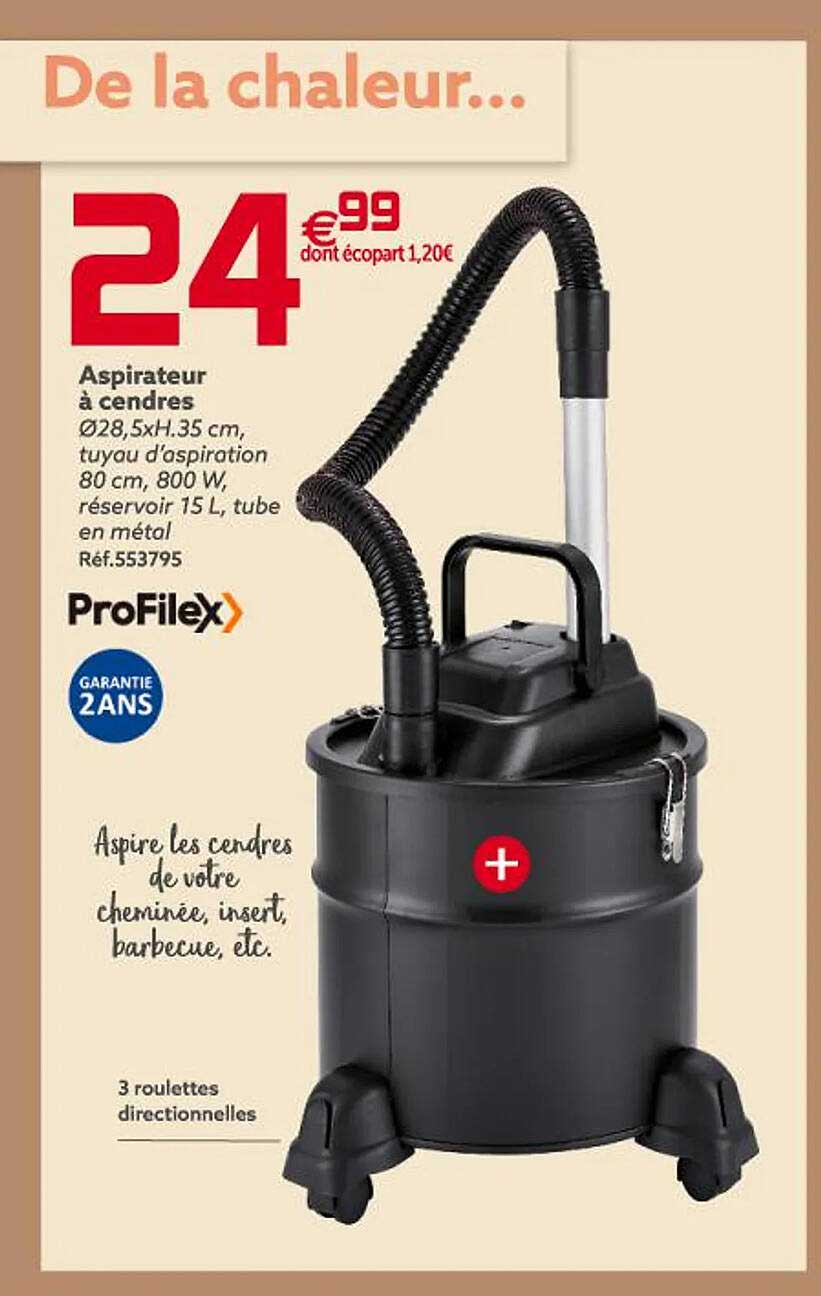 aspirateur à cendres profilex
