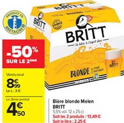 Bière Blonde Melen Britt
