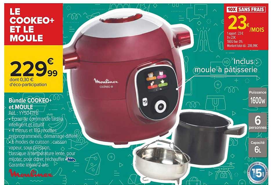 bundle cookeo+ et moule moulinex