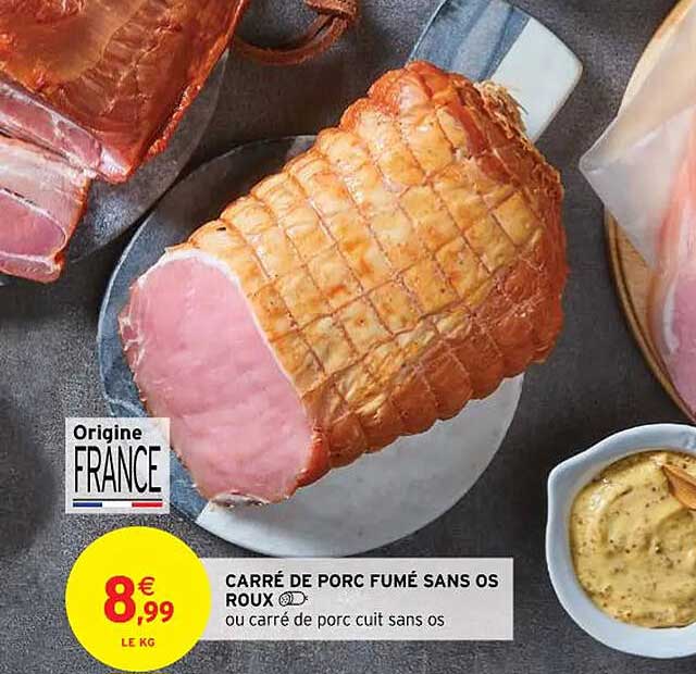 carré de porc fumé sans os roux