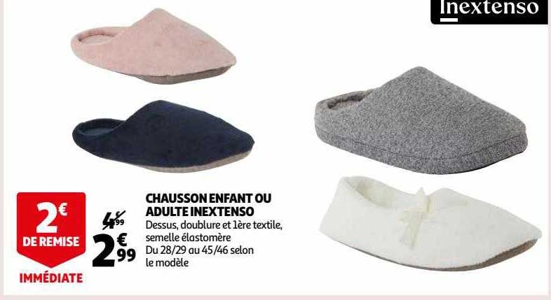 Chausson Enfant Ou Adulte Inextenso