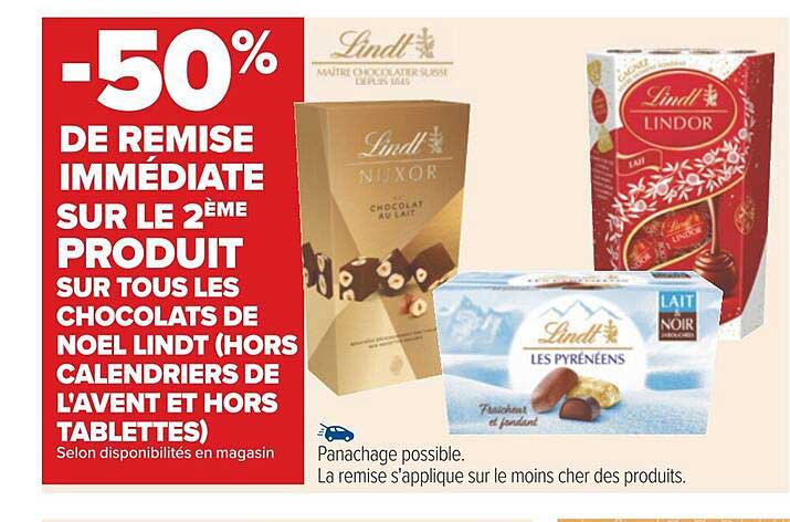 chocolats de noël lindt (hors calendriers de l'avent et hors tablettes)
