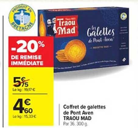 coffret de galettes de pont aven traou mad