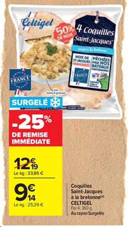 coquilles saint-jacques à la bretonne celtigel