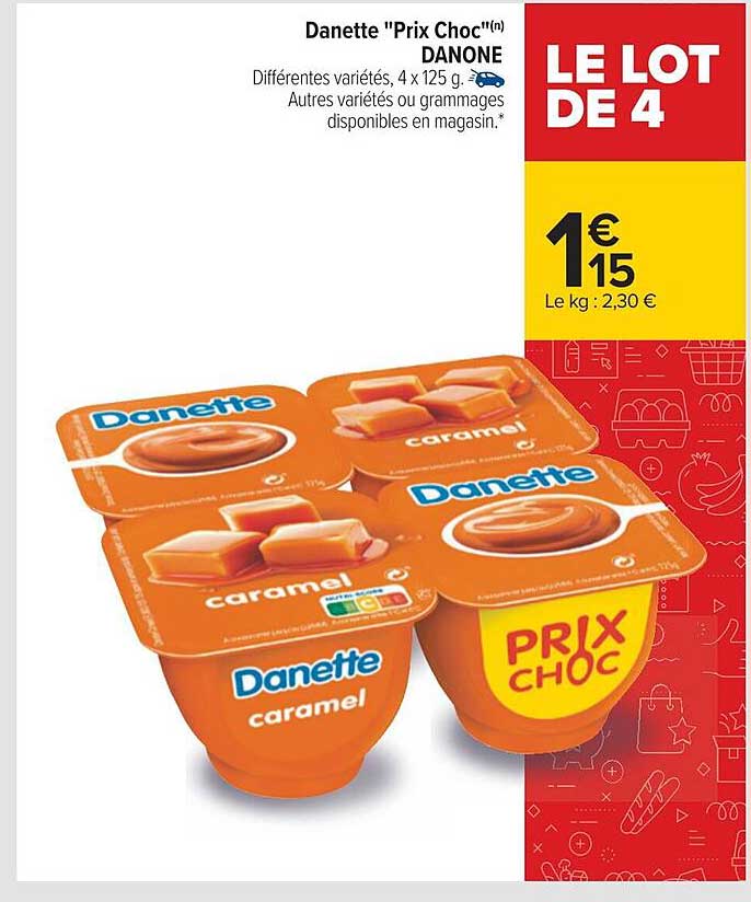 danette "prix choc" danone